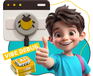Тестирование & Vibe Debug. Охотники за багами - КИБЕРшкола программирования для детей, компьютерные курсы для школьников, начинающих и подростков - KIBERone г. Коньково